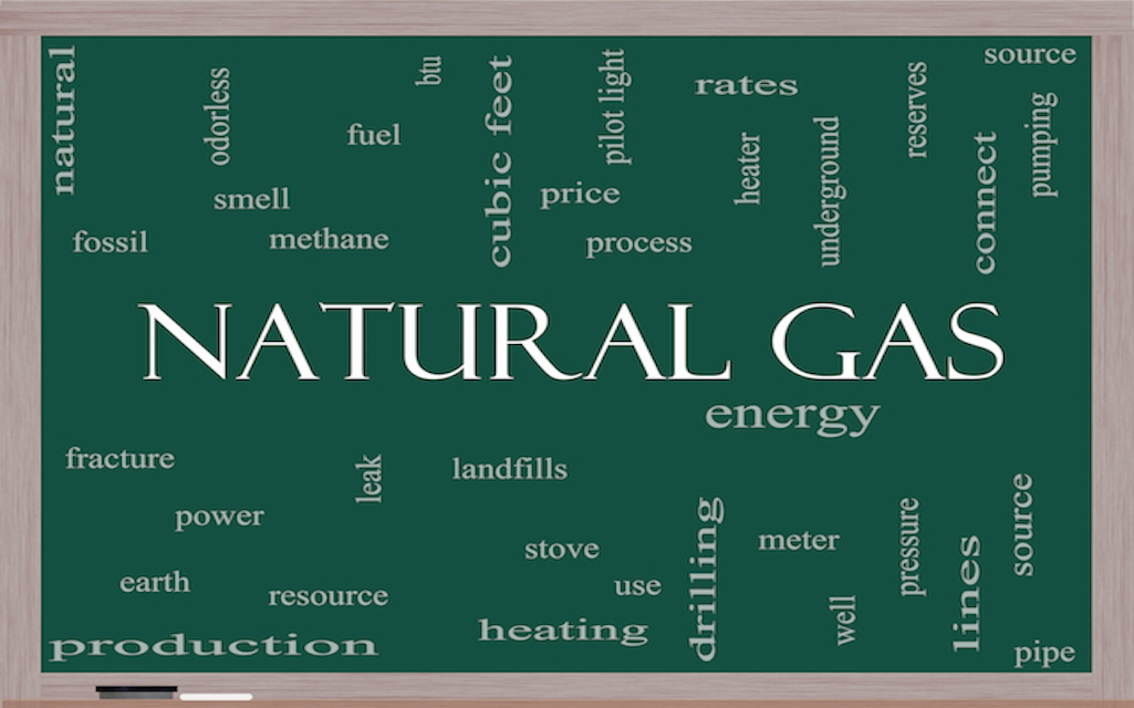 sign with natural gas terms